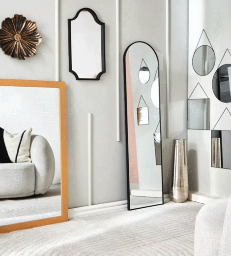 Urus Wall Mirrors with Chain - Set of 3