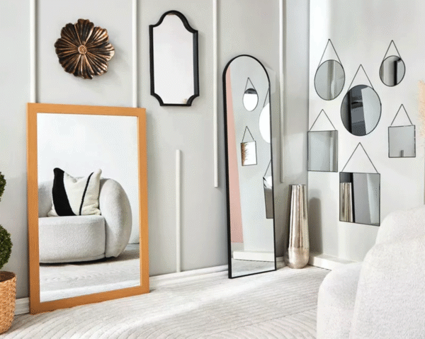 Urus Wall Mirrors with Chain - Set of 3
