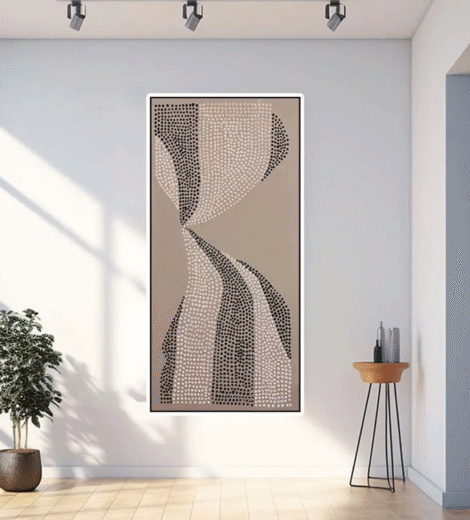 Abstract Flow – Handmade Gypsum Board Painting