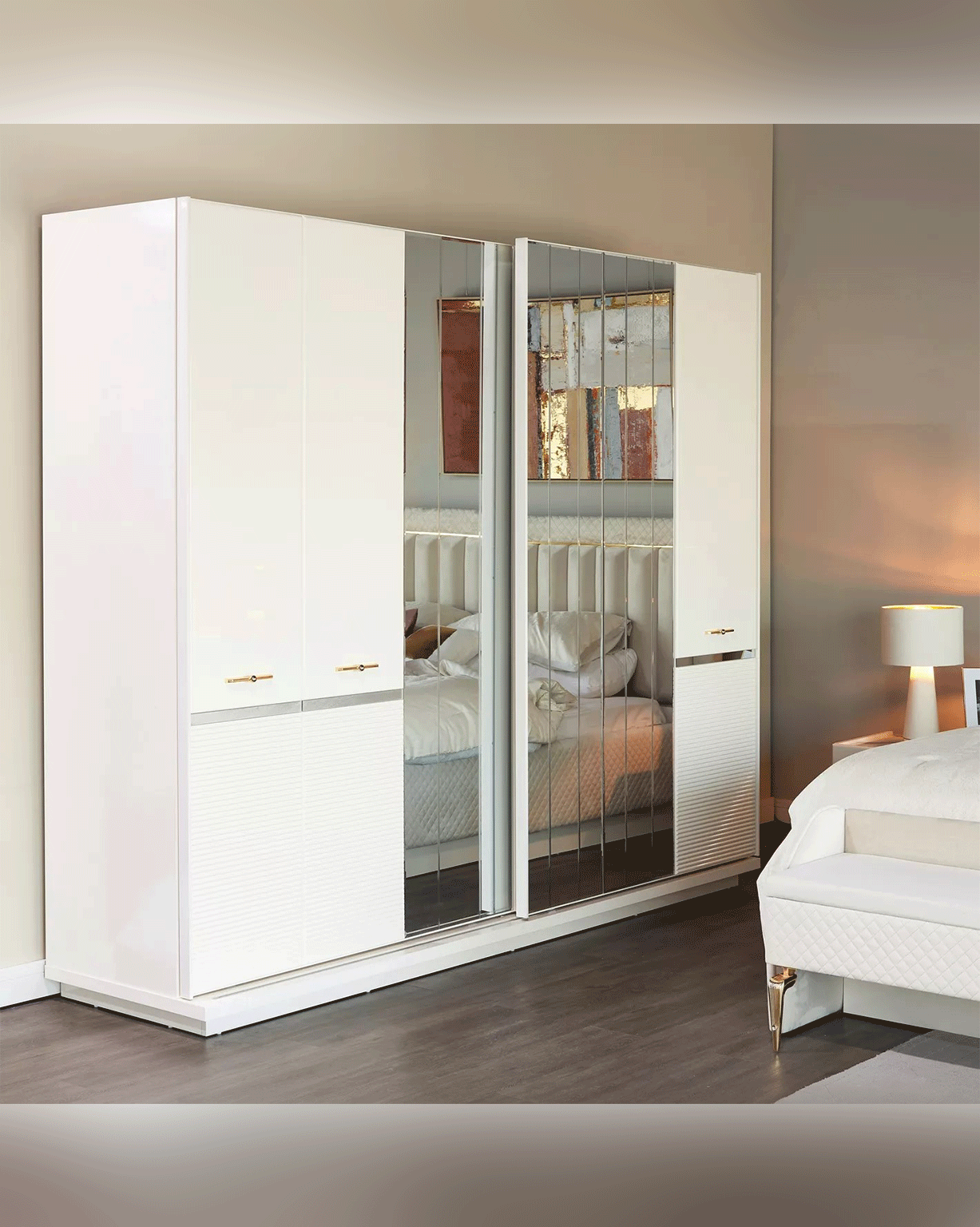 Stefan 2-Door Sliding Wardrobe with Drawers