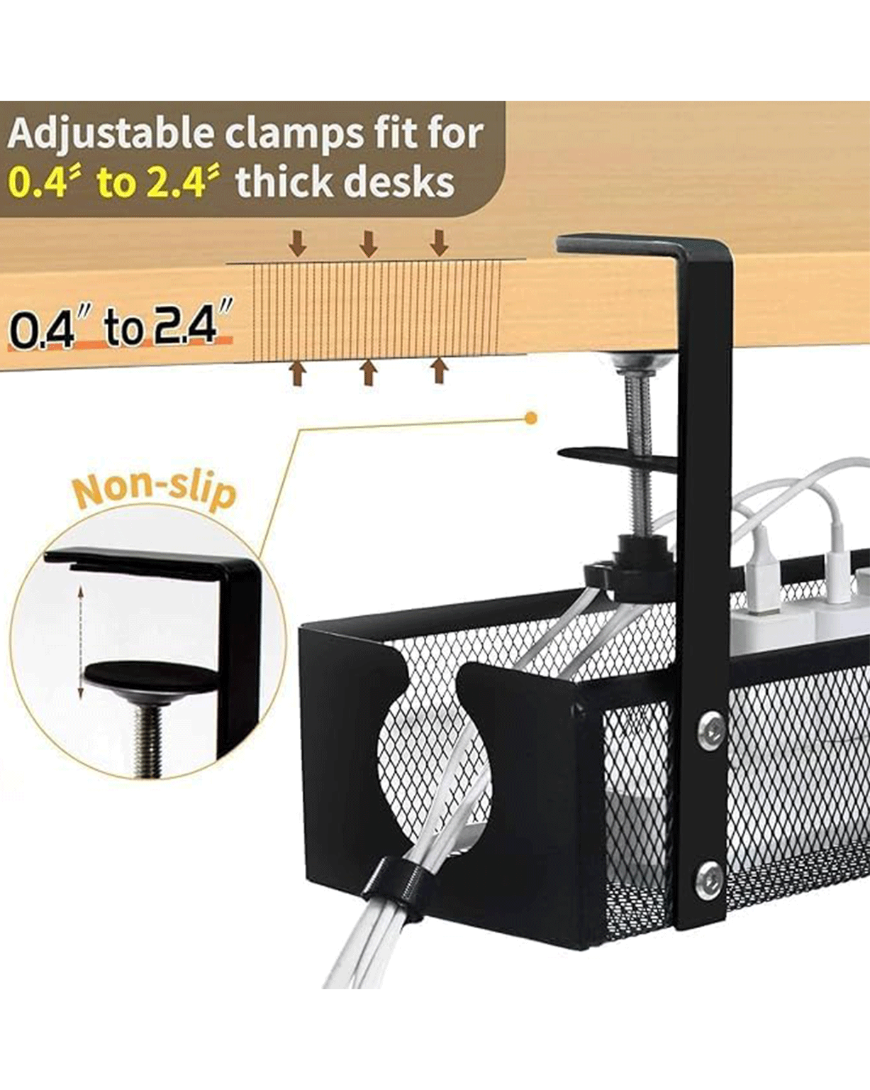 Under Desk Cable Management Tray - Image 5