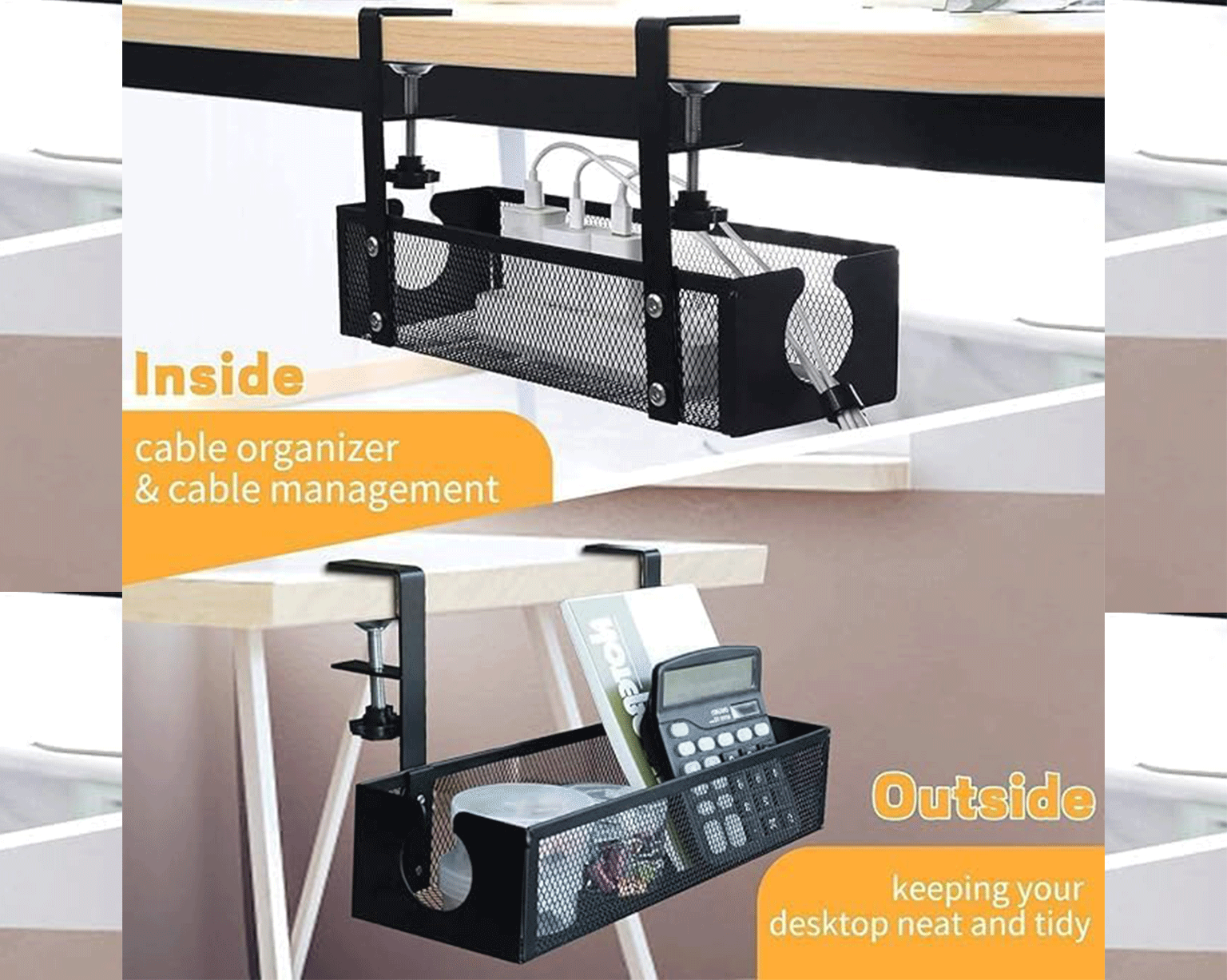 Under Desk Cable Management Tray - Image 6