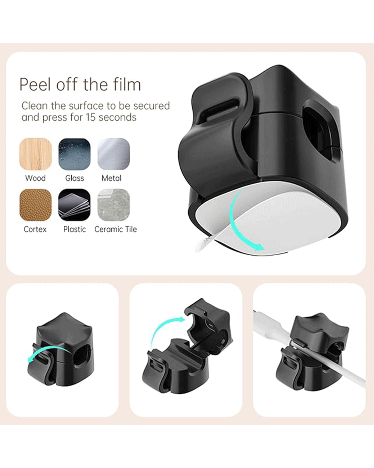 JIYHF 6 Pack Cable Clips - Image 3