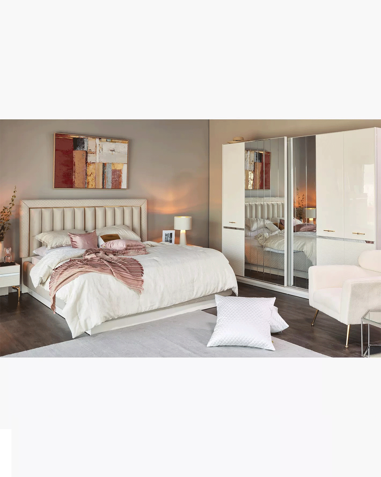 Stefan 2-Door Sliding Wardrobe with Drawers - Image 2